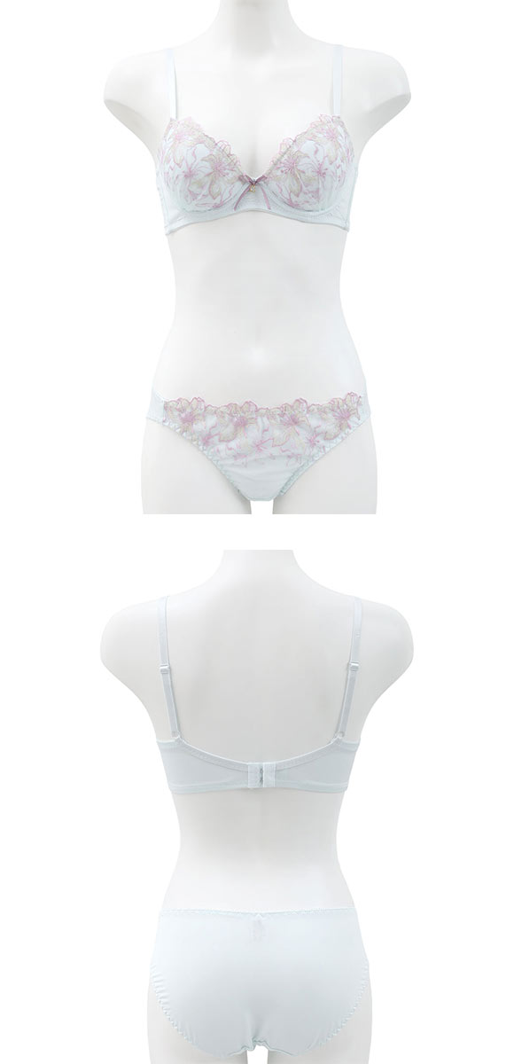 サンエイ 脇高 フェミニンカサブランカ ブラセット ABCD 脇肉 はみ肉すっきり 脇寄せ ブラジャー ショーツ セット 美胸 SANEI