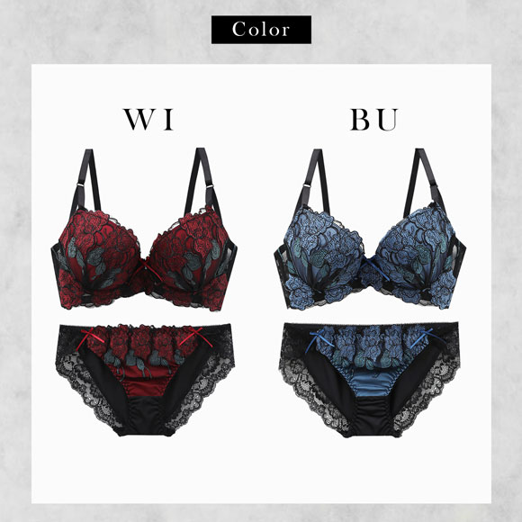 サンエイ 脇高 ステンドグラスローズ ブラセット ABCD 脇肉 谷間 盛り はみ肉すっきり 脇寄せ ブラジャー ショーツ セット 美胸 SANEI