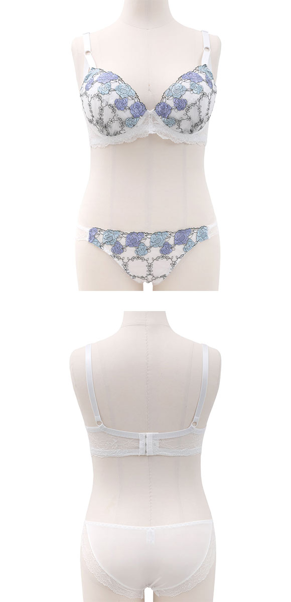 サンエイ 脇高 ゴージャスローズ ブラセット GHI 大きいサイズ グラマー 脇肉 はみ肉すっきり ブラジャー ショーツ 美胸 SANEI