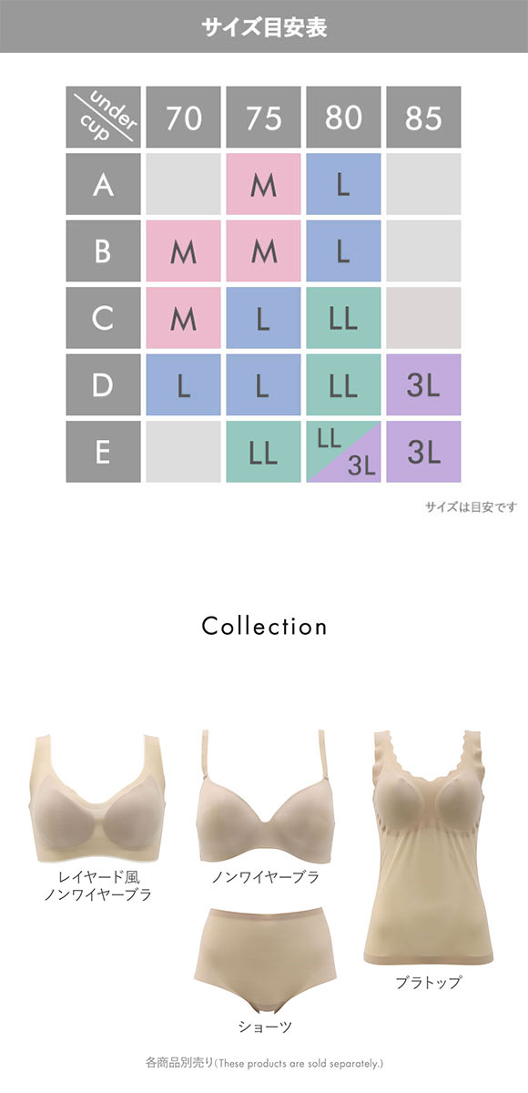 サンエイ なめらかFit 超薄シームレス ノンワイヤーブラジャー M L LL 脇肉 すっきり 脇寄せ まるで素肌 シームレス 敏感肌 SANEI