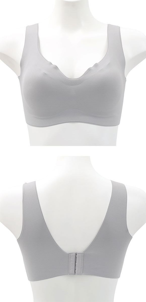 サンエイ なめらかFit 脇高シームレス ノンワイヤーブラジャー M L LL 単品 フィット 脇肉 ワイヤレス 楽ちん 快適 SANEI