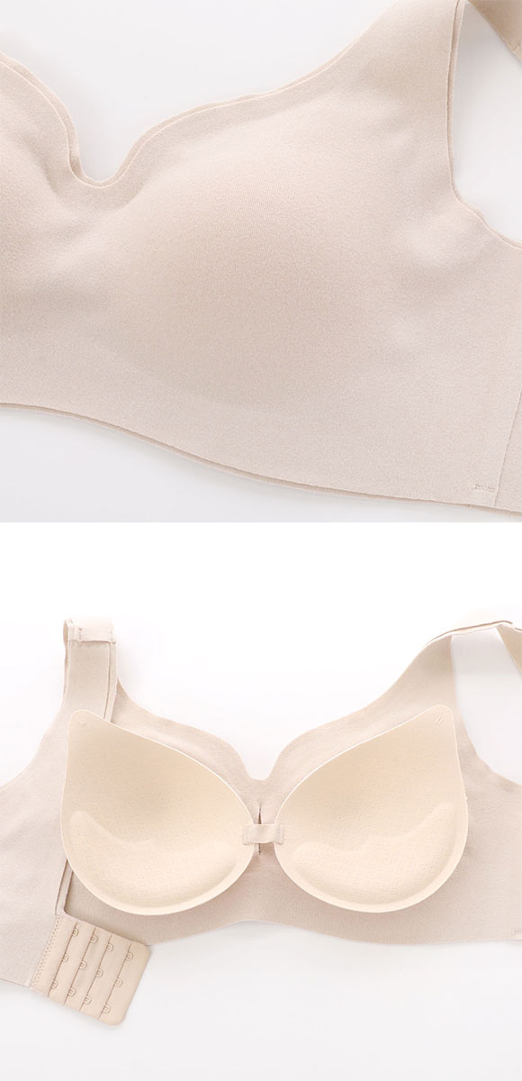 サンエイ もこもこFit 24時間 温活ブラ 脇高ノンワイヤー ブラジャー M L LL あったか 裏起毛 両面起毛 保温 ワイヤレスブラ SANEI