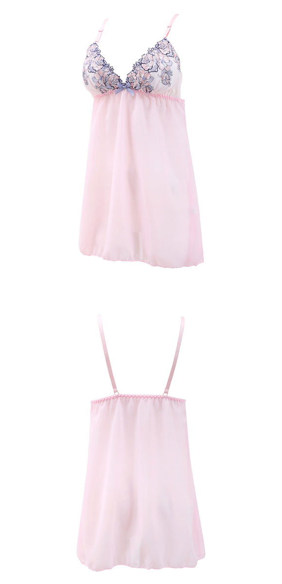 サンエイ シャイニーローズ カップ付き スリップ＆ショーツ ランジェリー ベビードール キャミ 上下セット SANEI