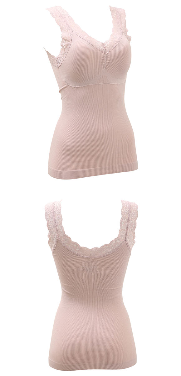 サンエイ SANEI ナチュラル リブ タンクトップ カップ付き インナー