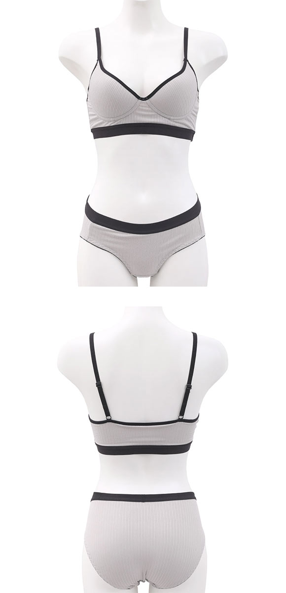 サンエイ リラックス＆ナチュラル スポーティリブ アウトゴム ノンワイヤー ブラセット M L LL ブラレット ワイヤレス ショーツ