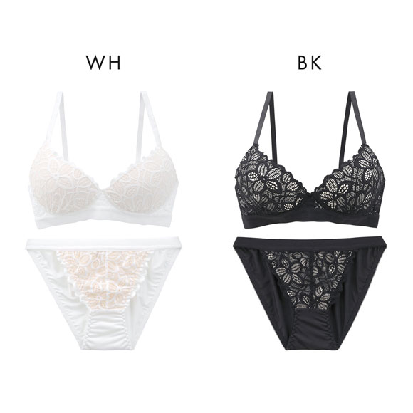 サンエイ リラックス＆ナチュラル 総レース ノンワイヤー ブラセット M L LL ブラジャー ショーツ セット ノンストレス SANEI