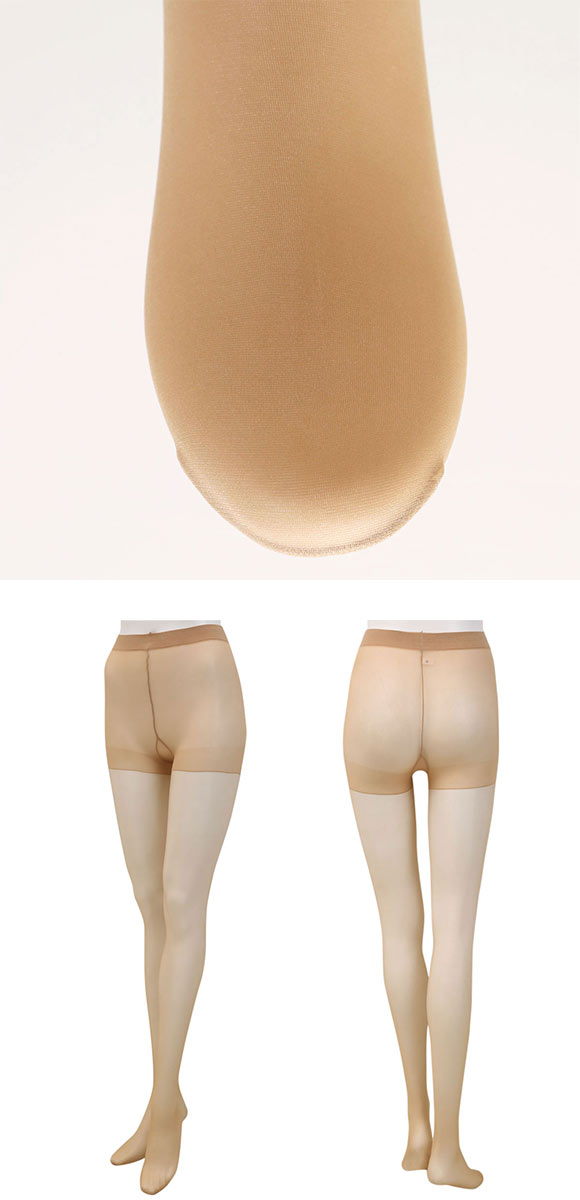 モア MORE きらめく透明感 17デニール カラー タイツ ストッキング 光沢 マチ付き 日本製