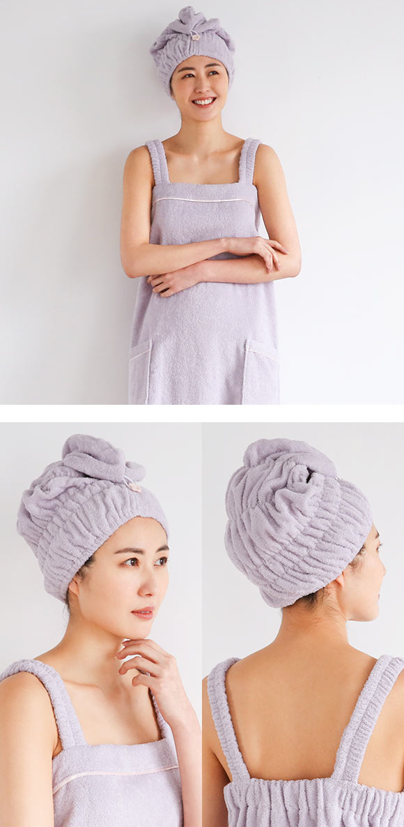 ヘアキャップ ヘアグッズ 吸水 洗顔 綿100％ パイル 涼しい 夏 薄手 お風呂上り 汗 ヘアドライ タオルキャップ