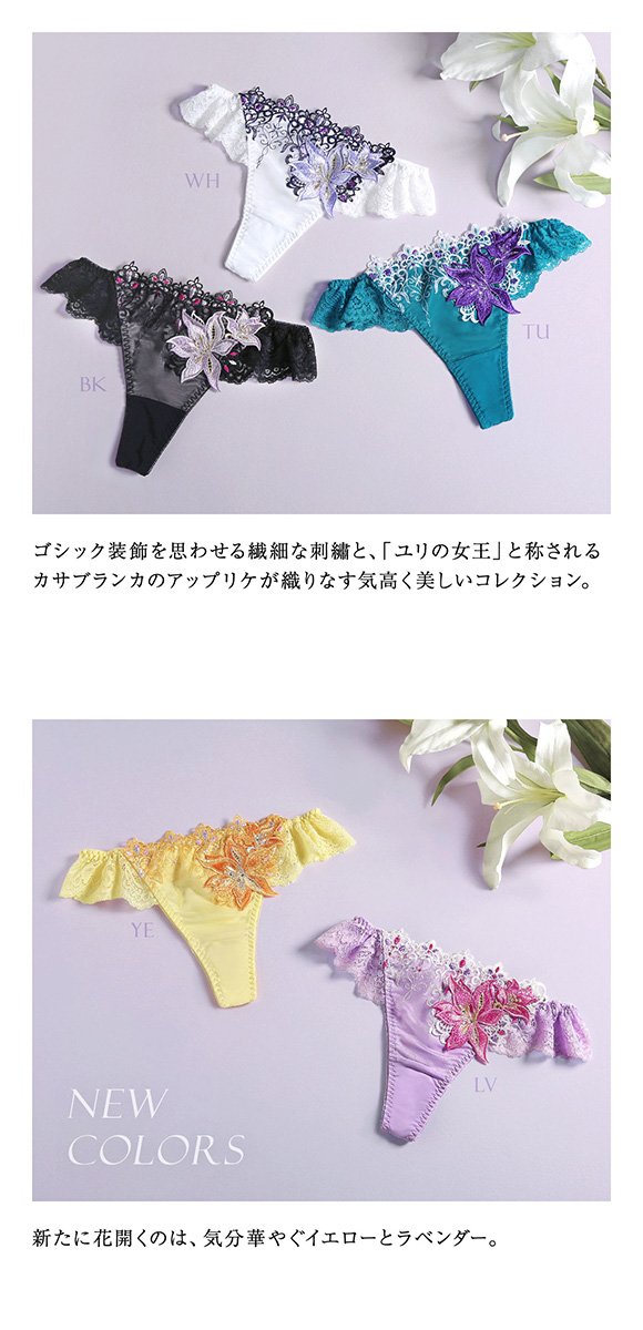 HIMICO 高潔な美しさ漂う Giglio Regina ショーツ Tバック ソング タンガ ML 008series 単品