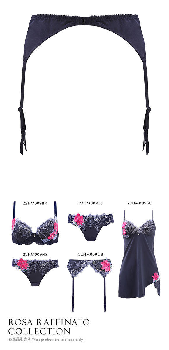 HIMICO 端麗で愛らしい Rosa Raffinato ガーターベルト ML 009series ランジェリー