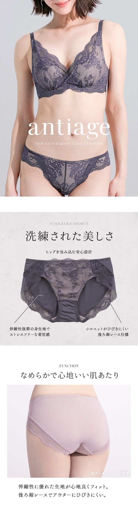 antiage 次世代補整 ショーツ スタンダード 大きいサイズ M L LL 単品 アンテアージュ