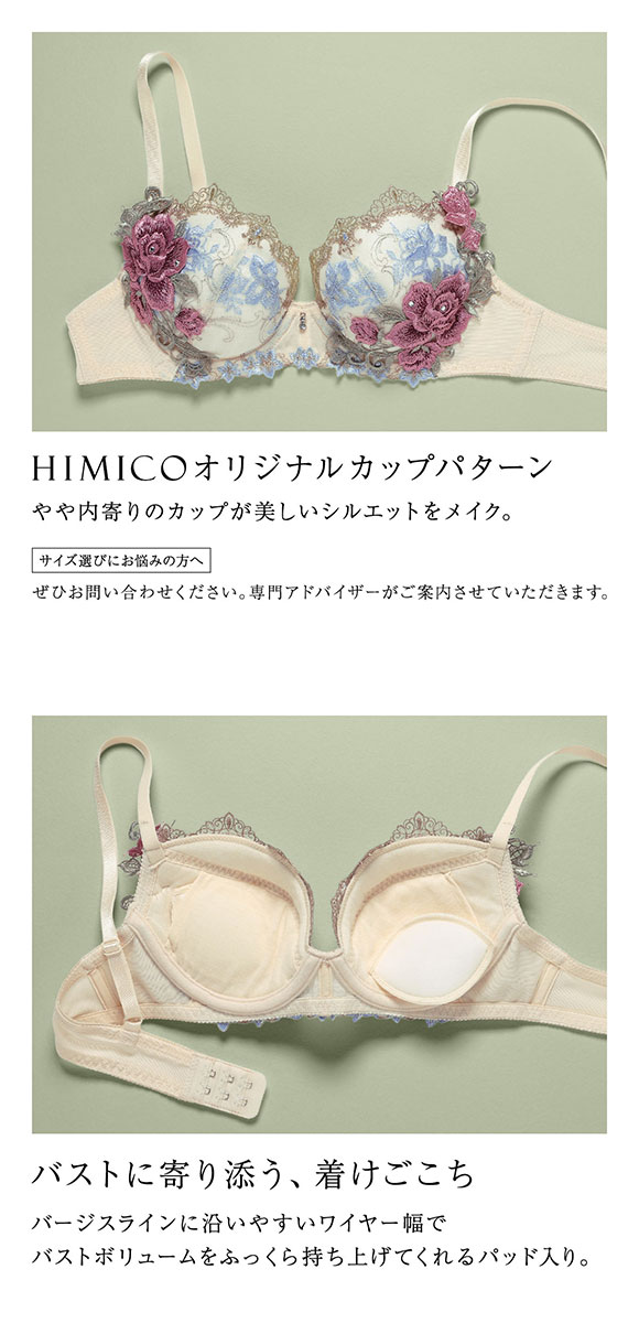 ヒミコ 029シリーズ ブラジャー 大きいサイズ アンダー80 B C D E F ランジェリー HIMICO