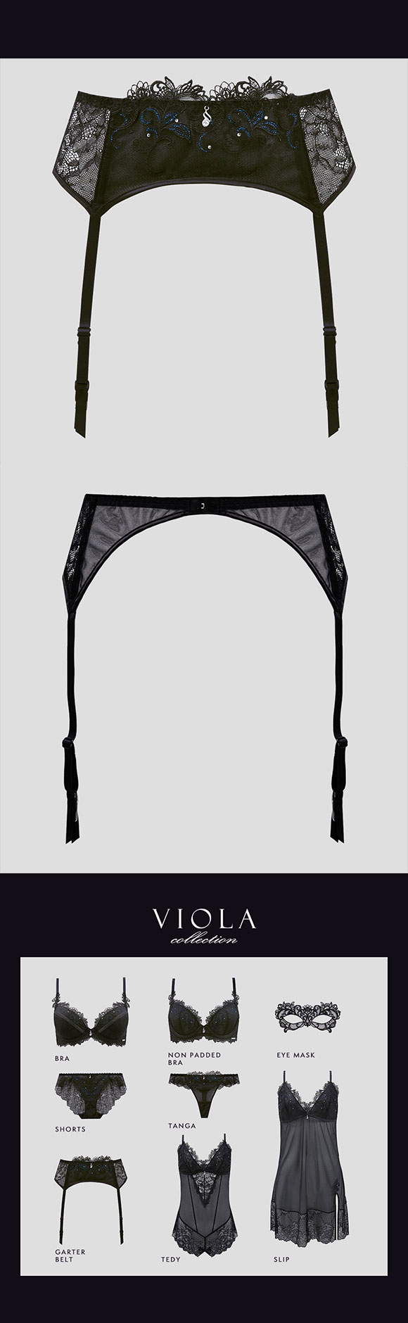 HIMICO estasiare VIOLA ガーターベルト ML ランジェリー 001series 単品