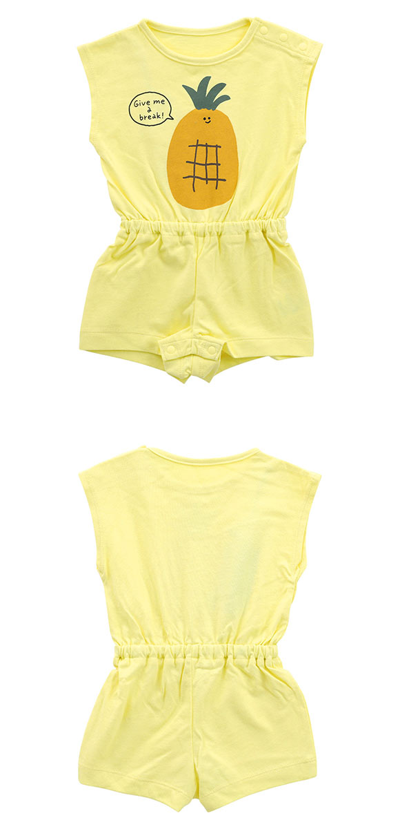 アンパサンド Ampersand ベビー UNIかぶりロンパース 綿100％ 4種のフルーツ