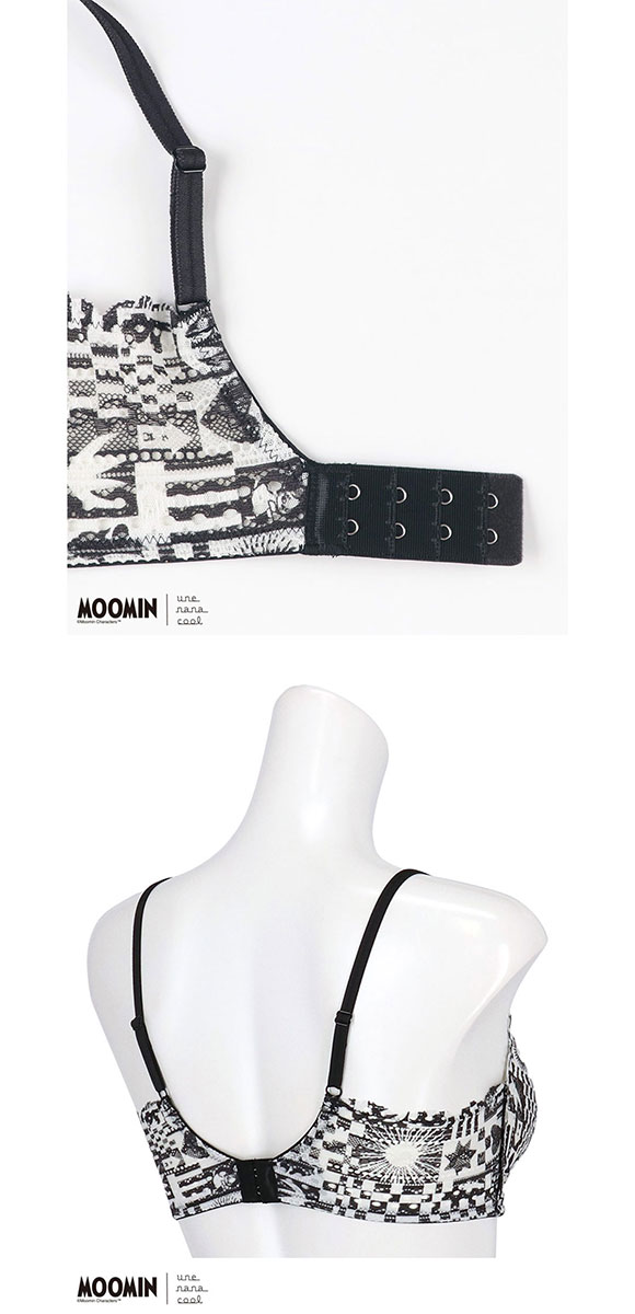 ウンナナクール MOOMIN × une nana cool 364 レース 特別な日以外の364日つけたくなるブラ ノンワイヤーブラ 364ブラ ムーミン une nana cool