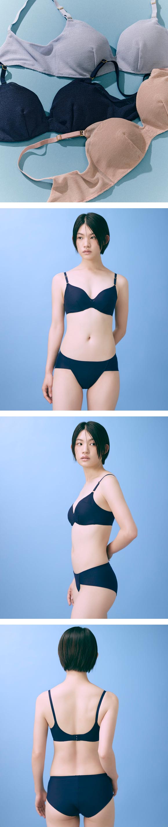 ウンナナクール リニューアル 特別な日以外の364日つけたくなるブラ 364ブラ メッシュ ノンワイヤーブラ ブラジャー une nana cool