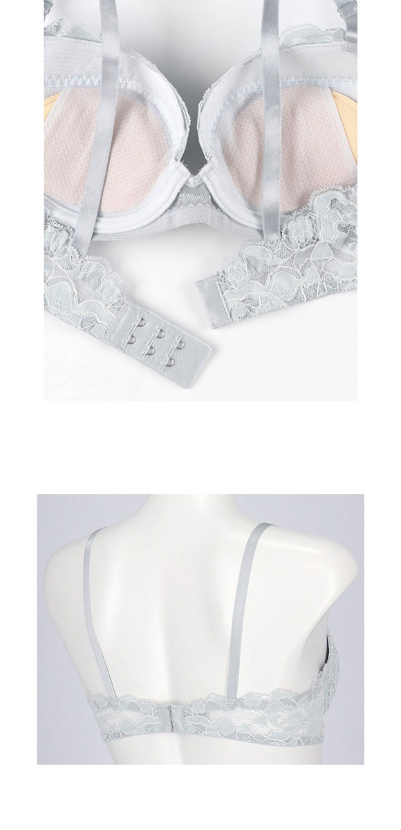 ウンナナクール リボンブラ レース 胸もとフィットながもち 動いても、キレイはつづく 3/4カップブラジャー une nana cool
