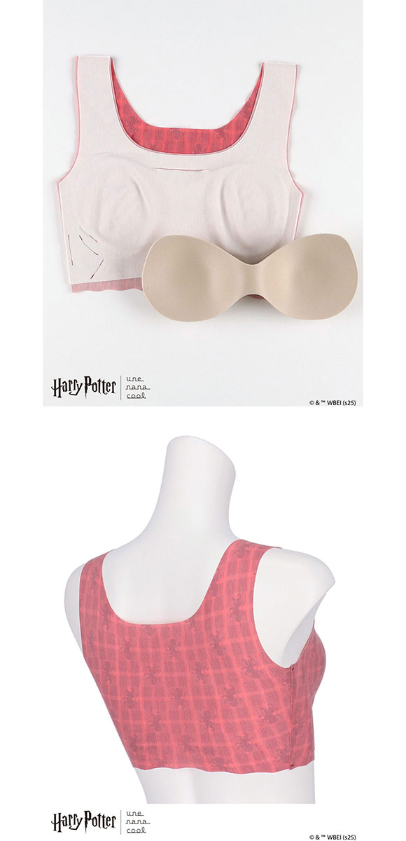 ハリー・ポッター × ウンナナクール Harry Potter 綿混 フラット仕上げノンワイヤーブラジャー ブラジャー une nana cool