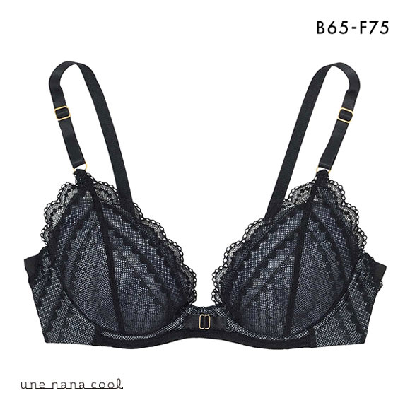 ウンナナクール une nana cool ビタードットコットン 3/4カップブラジャー 単品