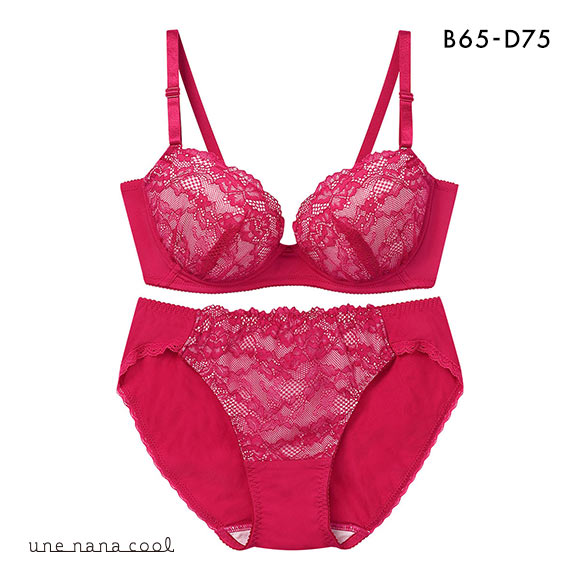 ウンナナクール une nana cool WEB限定 ブラ＆ショーツセット 3/4カップ ブラジャー ショーツ
