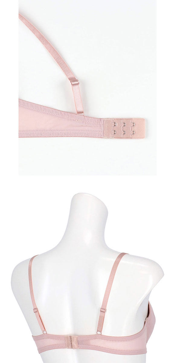 ウンナナクール une nana cool リボンブラ 胸もとフィットながもち 動いても、キレイはつづく 3/4カップブラジャー 単品