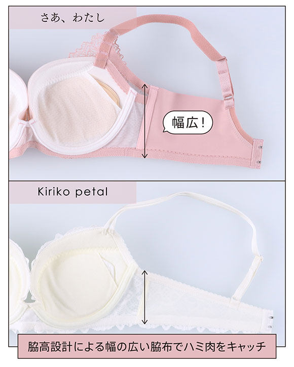 ウンナナクール une nana cool 脇スッキリ さあ、わたし レース 3/4カップブラジャー 単品