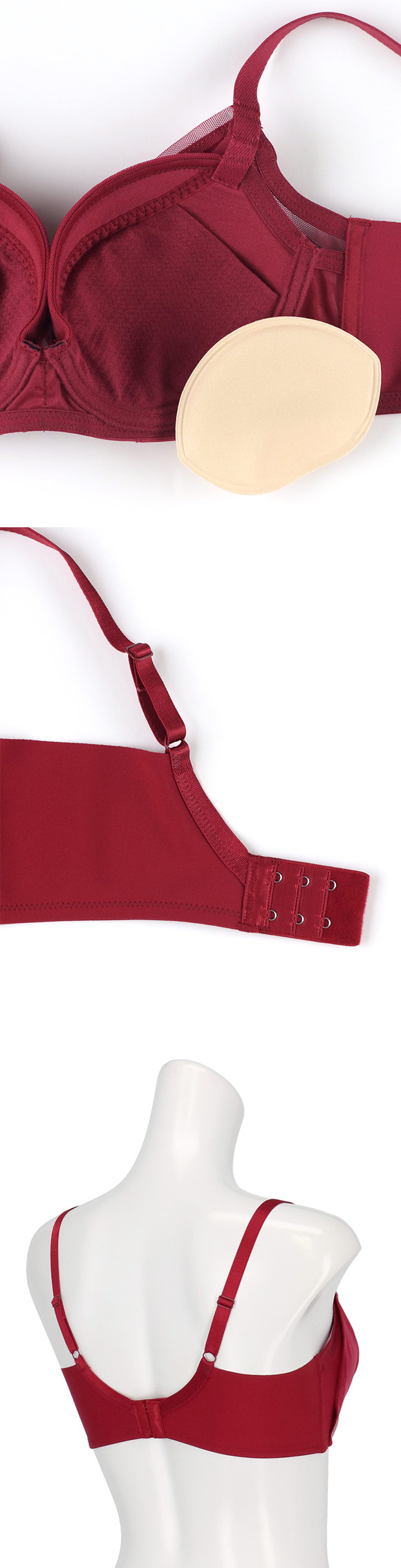 ウンナナクール une nana cool 脇スッキリ さあ、わたし シンプル 3/4カップブラジャー BCD 単品