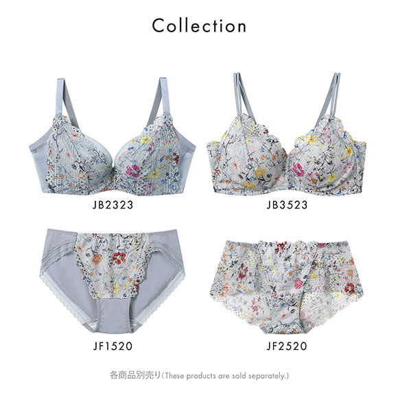 ウンナナクール 脇スッキリ さあ、わたし MADE WITH LIBERTY FABRIC レース 3/4カップブラジャー une nana cool 大きいサイズ