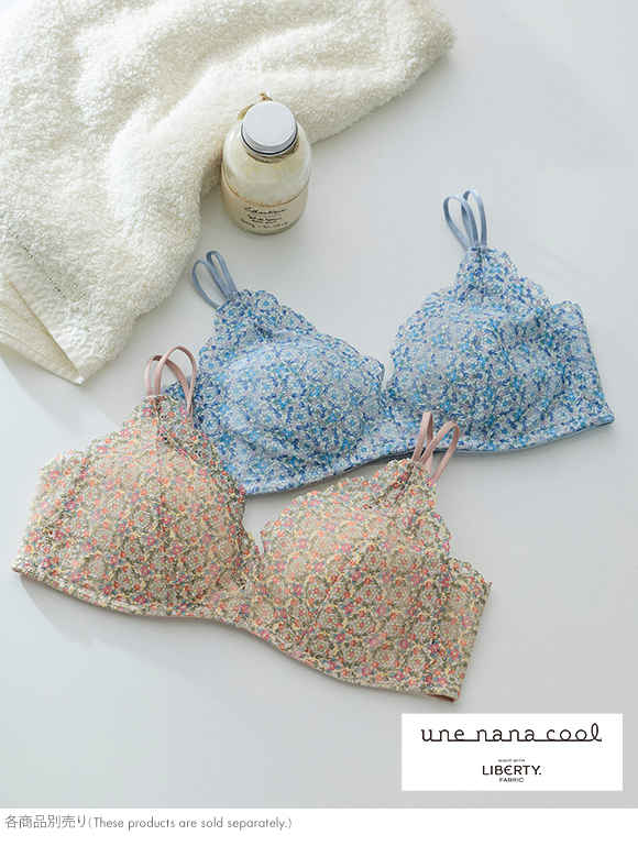 ウンナナクール une nana cool 特別な日以外の364日つけたくなるブラ 364ブラ レース MADE WITH LIBERTY FABRIC ノンワイヤーブラ 単品