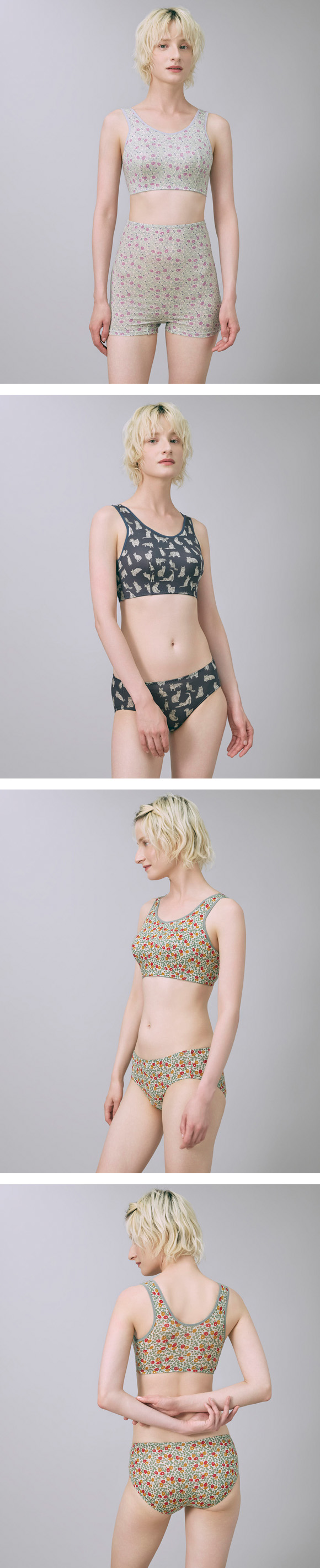 ウンナナクール une nana cool MADE WITH LIBERTY. FABRIC パッド付きナイトアップブラ ノンワイヤーブラ ナイトブラ 単品