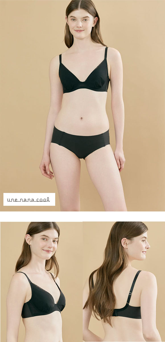 ウンナナクール 小さく見せるブラ ミニマイザーブラ シンプル フルカップ ブラジャー 大きいサイズ une nana cool