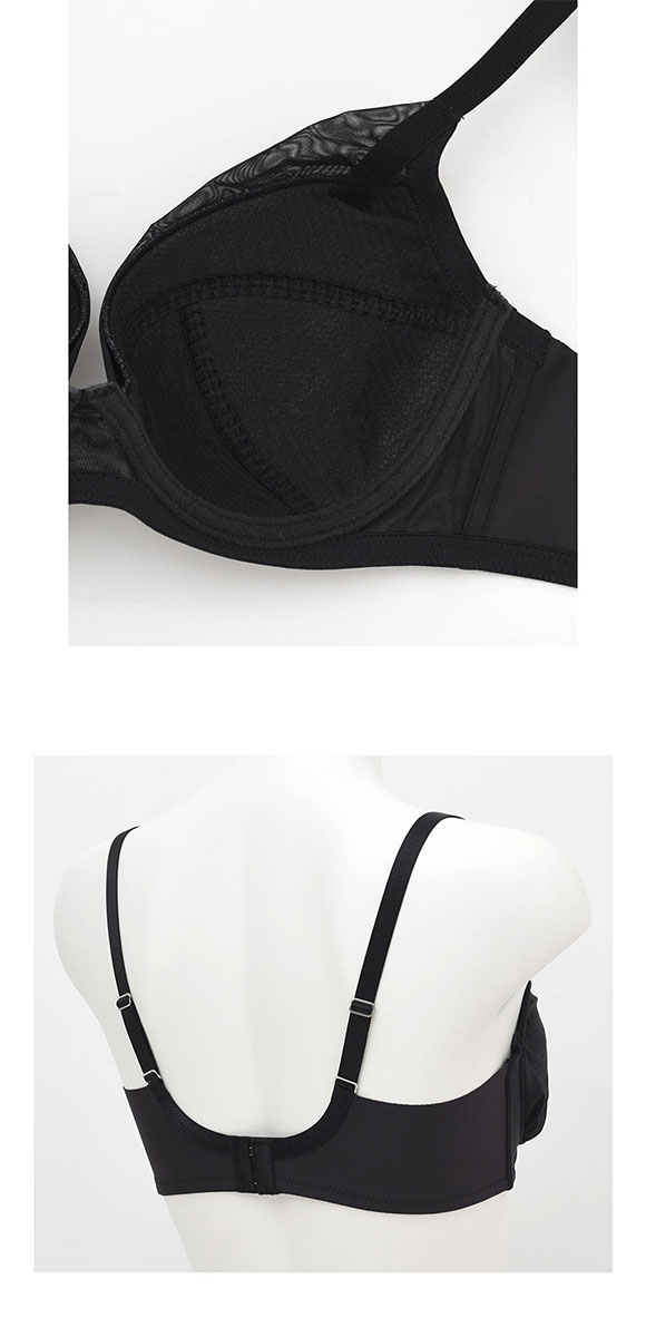 ウンナナクール 小さく見せるブラ ミニマイザーブラ シンプル フルカップ ブラジャー 大きいサイズ une nana cool