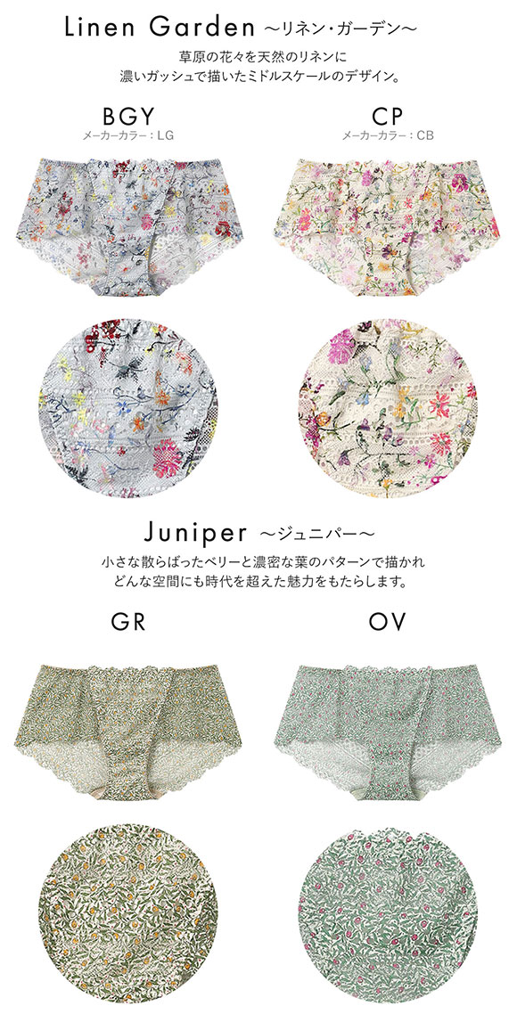 ウンナナクール une nana cool 特別な日以外の364日つけたくなるブラ 364ブラ 総レース MADE WITH LIBERTY FABRIC ショーツ 単品