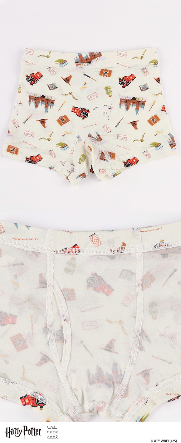 ウンナナクール Harry Potter × une nana cool 男児 キッズ ボクサーパンツ ハリー・ポッター
