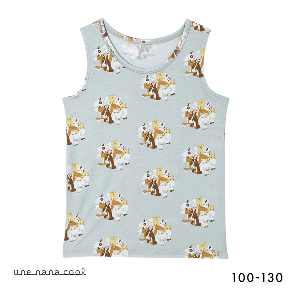 ウンナナクール 2026年お年賀「まるっとうまくいく」 キッズ ノースリーブ 男女児兼用トップ une nana cool