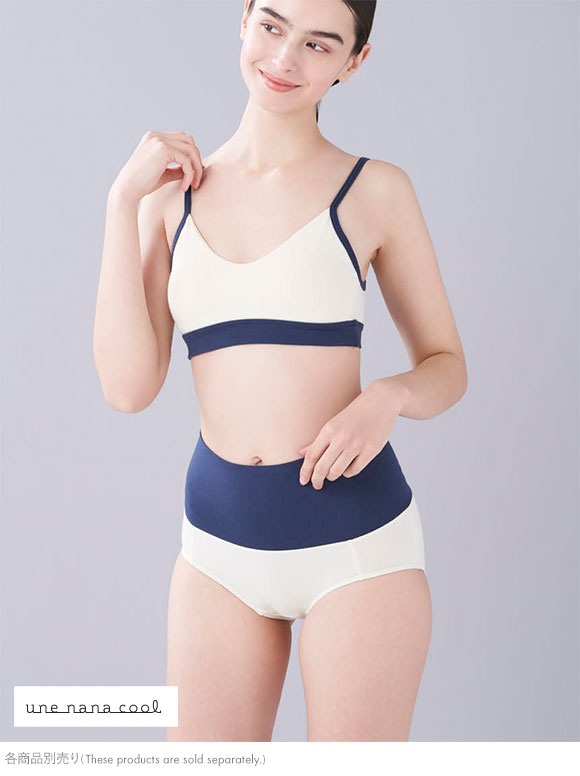 ウンナナクール une nana cool カラーブロッキング サニタリーショーツ ハイウエストタイプ 単品