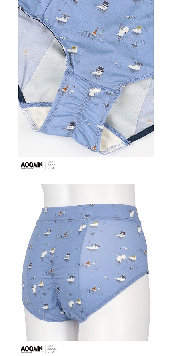 ウンナナクール MOOMIN × une nana cool ナイト用 サニタリーショーツ ムーミン