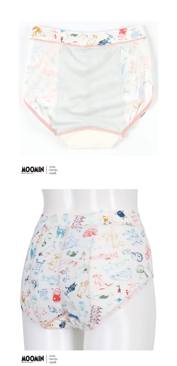 ウンナナクール MOOMIN × une nana cool ナイト用 サニタリーショーツ ムーミン