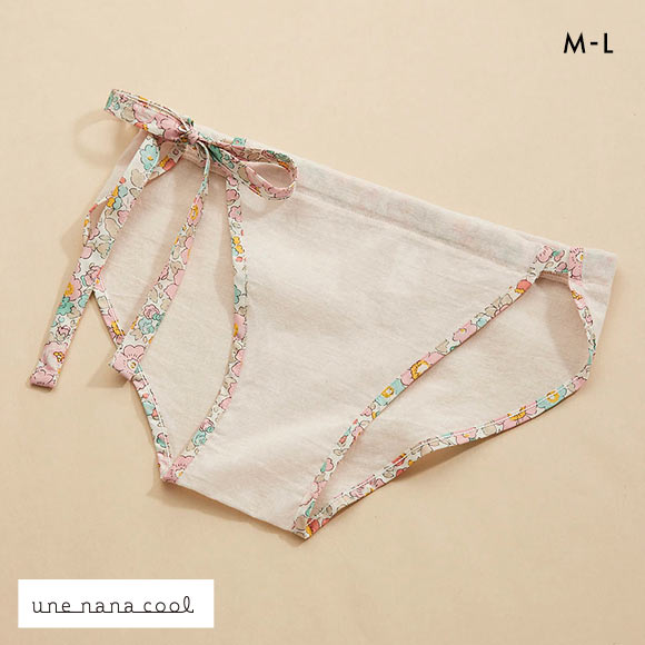 ウンナナクール une nana cool ななふん プリント MADE WITH LIBERTY. FABRIC ふんどし サイド紐ショーツ 綿100％