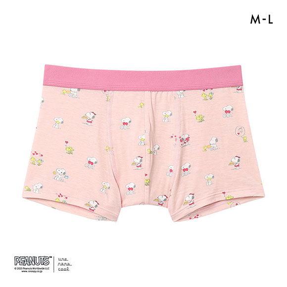 ウンナナクール PEANUTS × une nana cool メンズボクサーパンツ スヌーピー 前閉じ
