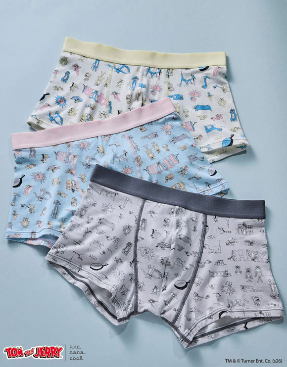 ウンナナクール トムとジェリー × une nana cool メンズボクサーパンツ 前閉じ