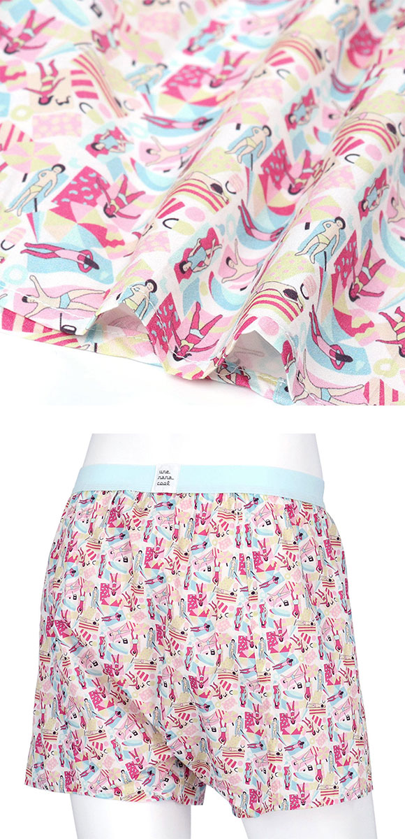 ウンナナクール MADE WITH LIBERTY. FABRIC メンズパンツ トランクス 前閉じ une nana cool