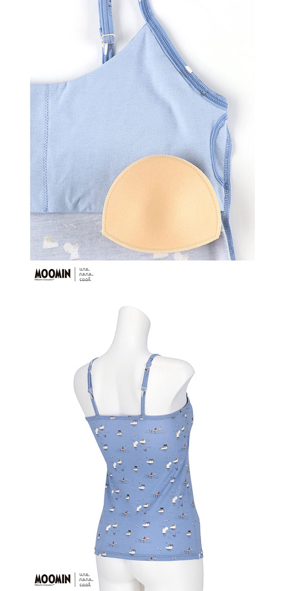 ウンナナクール MOOMIN × une nana cool カップ付きインナー キャミソール ムーミン