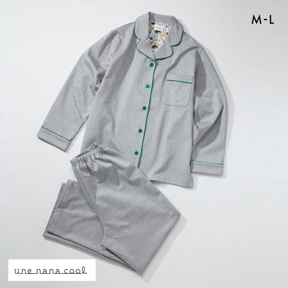 ウンナナクール 綿100％ モクロディパジャマ MADE WITH LIBERTY FABRIC ルームウェア パジャマ 上下セット 長袖 レディース une nana cool
