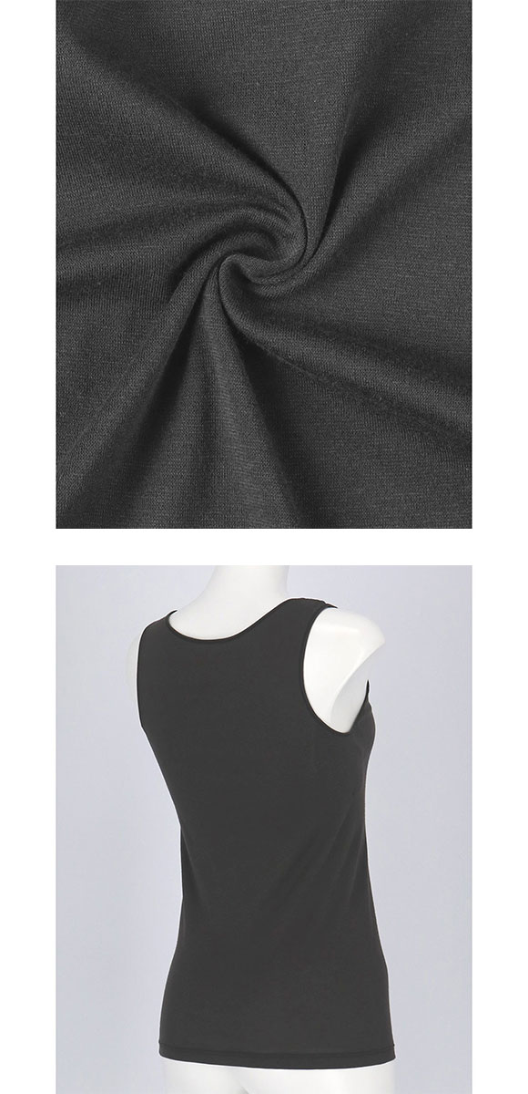 ウンナナクール une nana cool 綿混 夏向けニット ノースリーブ タンクトップ インナー