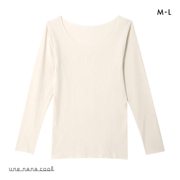 ウンナナクール une nana cool 長袖シャツ フリーカッティングでひびきにくい 吸湿発熱でぽかぽか 長袖 トップス インナー