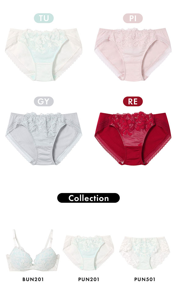 ウンナナクール リボンブラレース ショーツ une nana cool