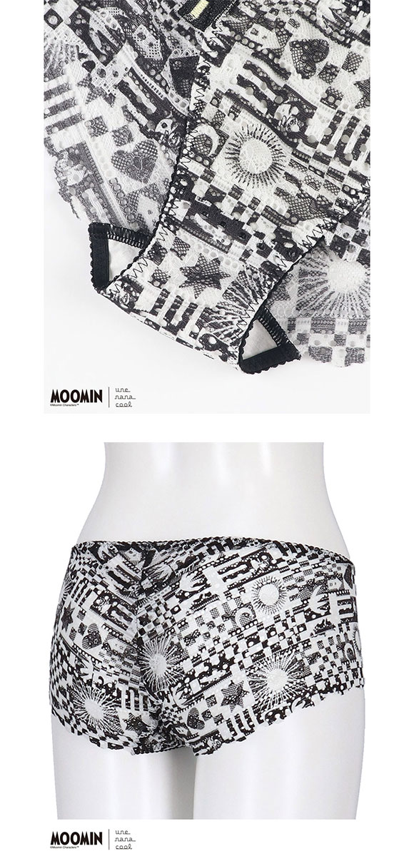 ウンナナクール MOOMIN × une nana cool 364 レース 総レースショーツ スタンダード ムーミン ショーツ