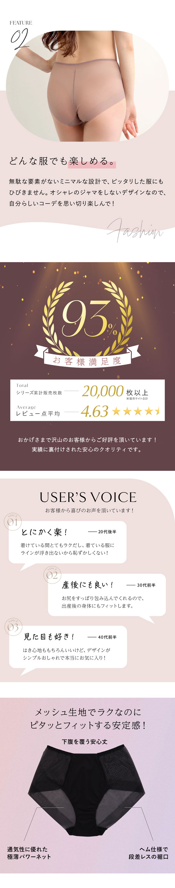 ショーツ スタンダード 深め 大きいサイズ メッシュ 涼しい MINIMALISTA 超極薄 M L LL 単品 ミニマリスタ