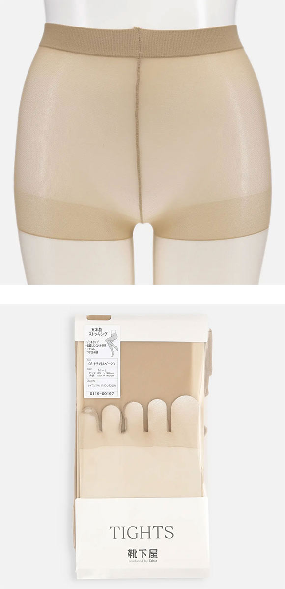 タビオ Tabio 5本指ストッキング パンスト 指先メッシュ 伝線しにくい レディース 日本製 M-L